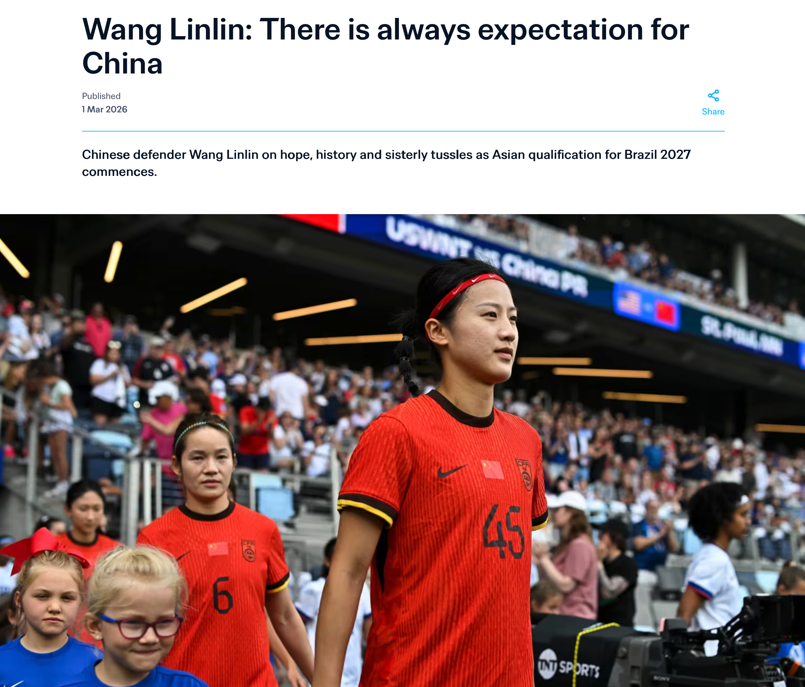 华体会体育登录入口-国际足联重点关注！中国女足冲第10冠，对手放话：要和中国打对攻